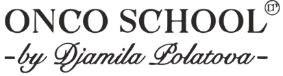 לוגו עם הטקסט "ONCO SCHOOL מאת ג'מילה פולאטובה®" בכתב שחור ובגופני סריף על רקע שקוף. - דפנה פורמן, הרצאות, ייעוץ וטיפול רגשי במעברים וברילוקיישןש